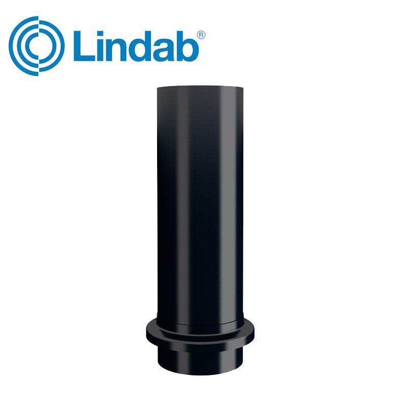 Product image for Lindab 87mm Round Steel Downpipe Drain Shoe - Black
