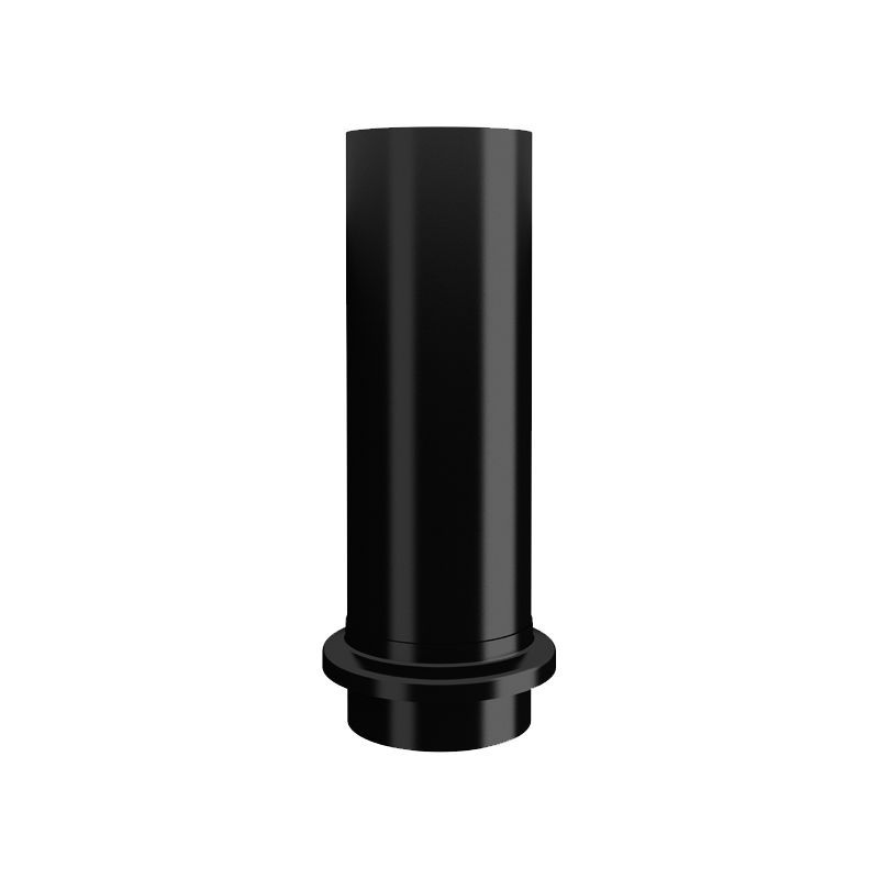 Product image for Lindab 87mm Round Steel Downpipe Drain Shoe - Black