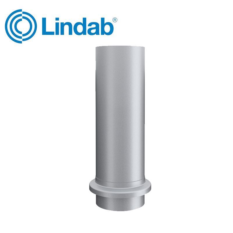 Product image for Lindab 87mm Round Steel Downpipe Drain Shoe - Silver Metallic