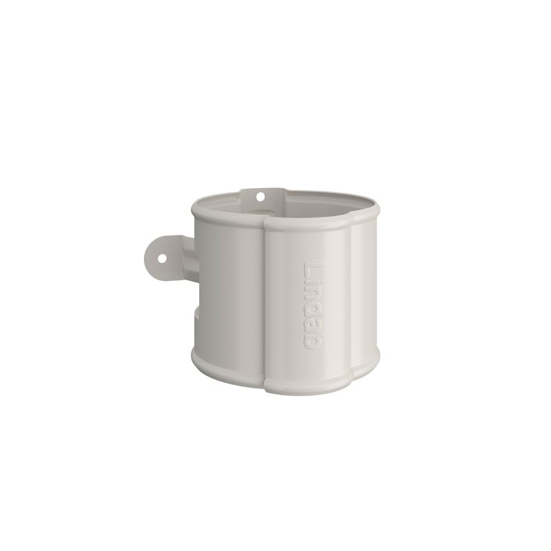 Product image for Lindab 87mm Round Steel Downpipe Bracket - Antique White