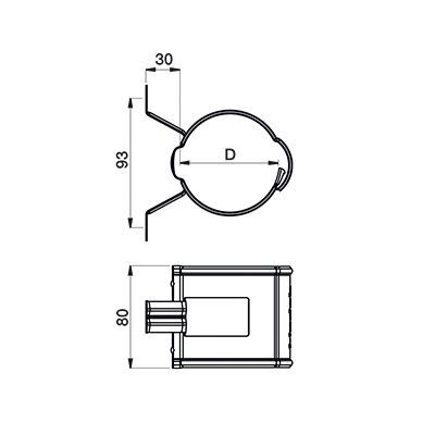 Product image for Lindab 87mm Round Steel Downpipe Bracket - Brown