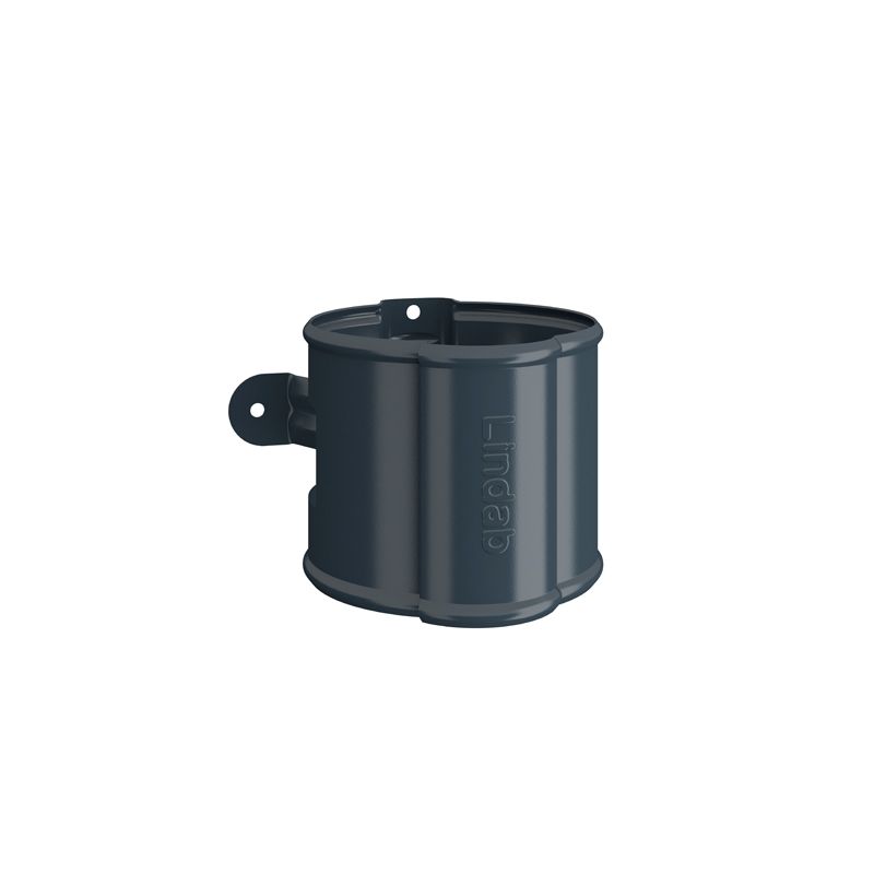Product image for Lindab 87mm Round Steel Downpipe Bracket - Dark Grey