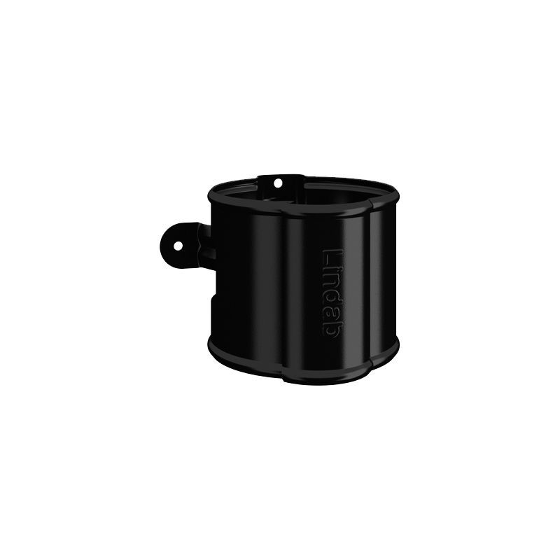 Product image for Lindab 100mm Round Steel Downpipe Bracket - Black