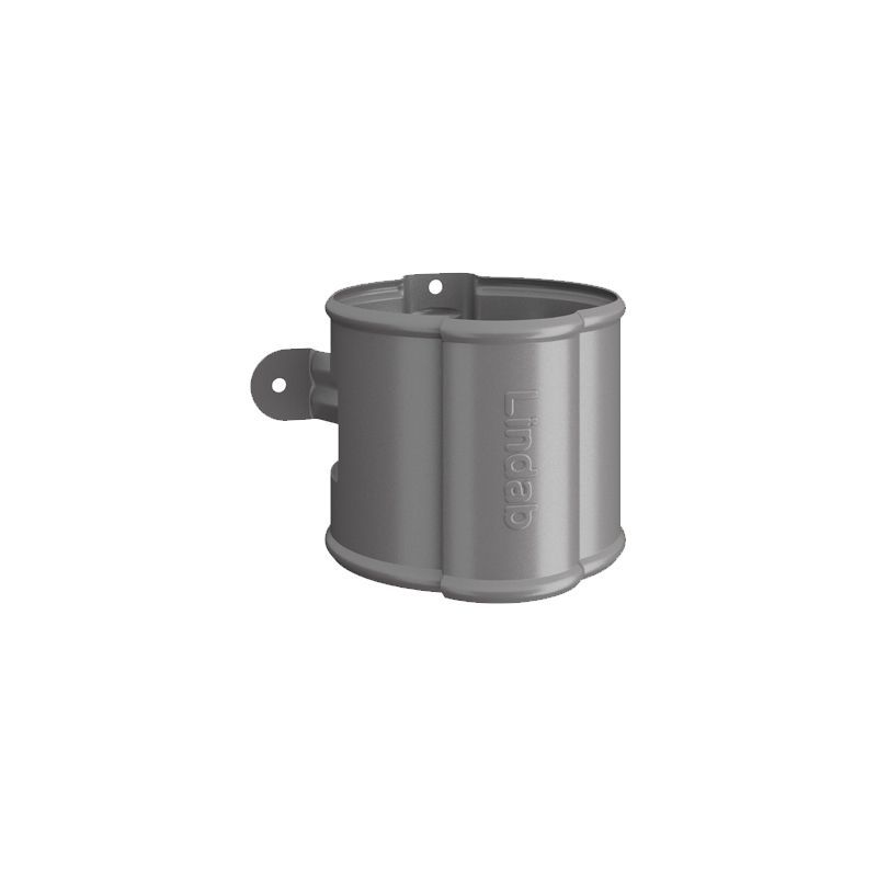 Product image for Lindab 100mm Round Steel Downpipe Bracket - Anthracite Metallic