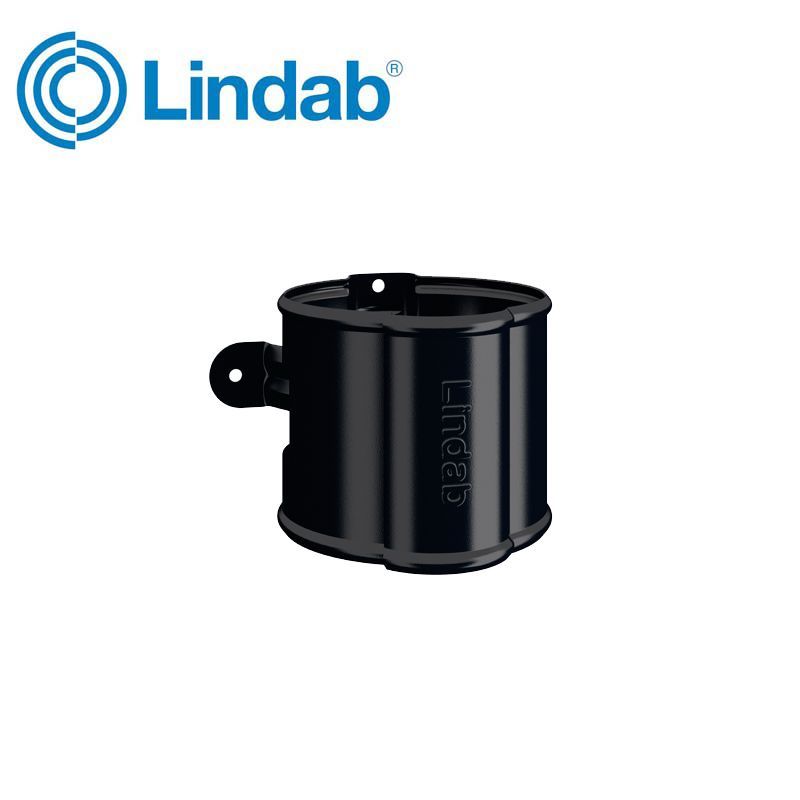 Product image for Lindab 120mm Round Steel Downpipe Bracket - Black