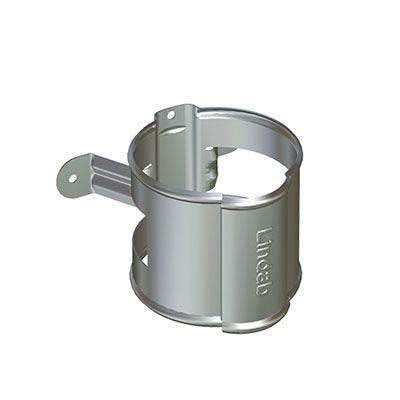 Product image for Lindab 120mm Round Steel Downpipe Bracket - Silver Metallic