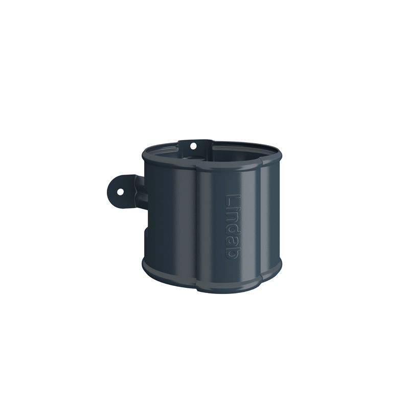 Product image for Lindab 120mm Round Steel Downpipe Bracket - Dark Grey