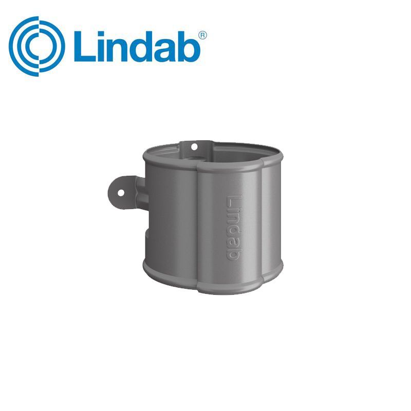 Product image for Lindab 120mm Round Steel Downpipe Bracket - Anthracite Metallic