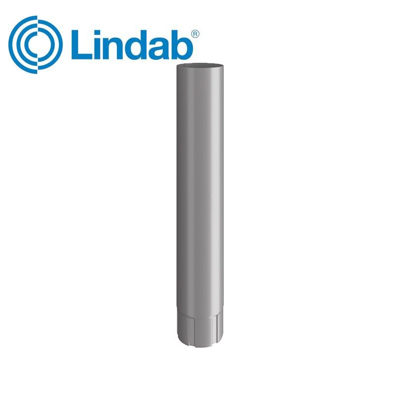 Product image for Lindab 87mm Round Steel Intermediate Pipe - Anthracite