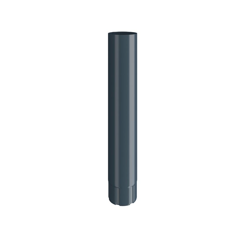 Product image for Lindab 100mm Round Steel Intermediate Pipe - Dark Grey