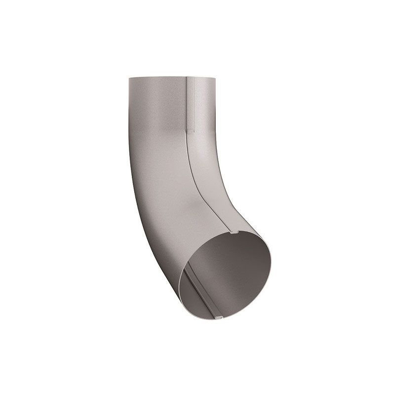 Image of Lindab 87mm Round 85dg Conical Gutter Pipe Bend - Silver Metallic