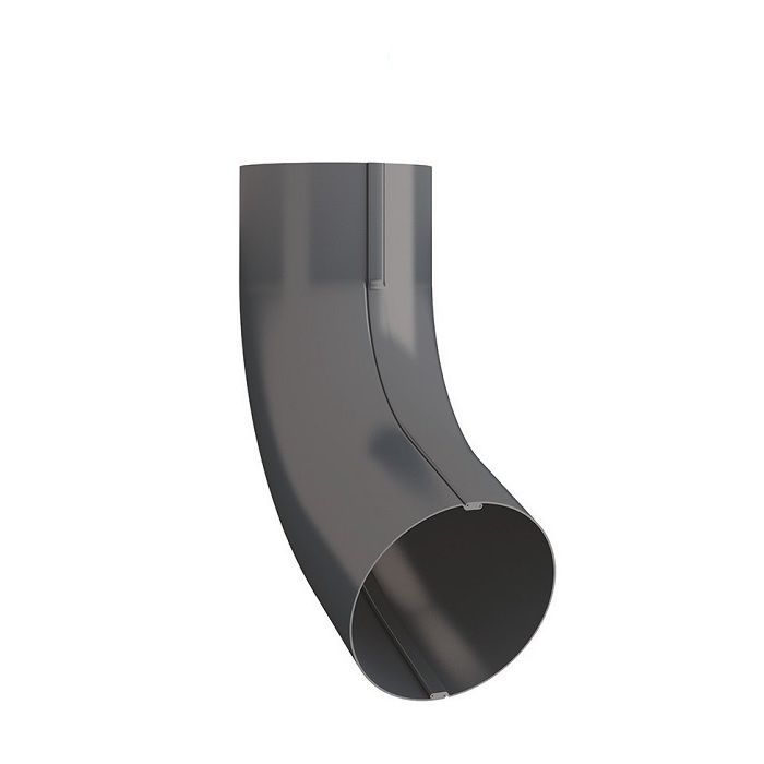 Product image for Lindab 87mm 70dg Conical Gutter Pipe Bend - Dark Grey