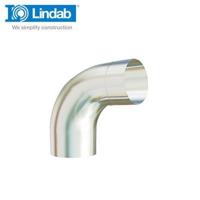Image of Lindab 75mm Round Steel 85dg Gutter Pipe Bend - Antique White