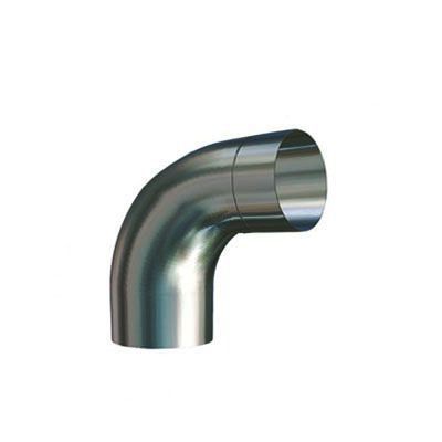 Product image for Lindab 75mm Round Steel 85dg Gutter Pipe Bend - Dark Grey
