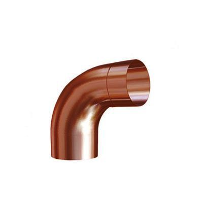 Product image for Lindab 75mm Round Steel 85dg Gutter Pipe Bend - Dark Red