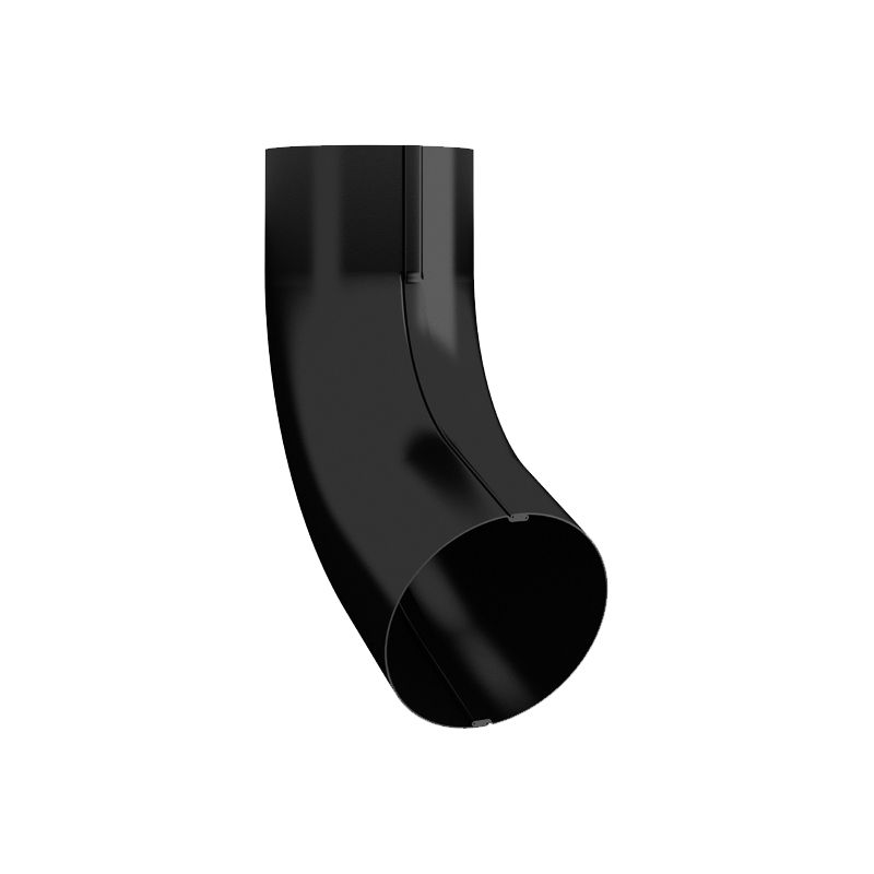 Product image for Lindab 87mm Round Steel 85dg Gutter Pipe Bend - Black