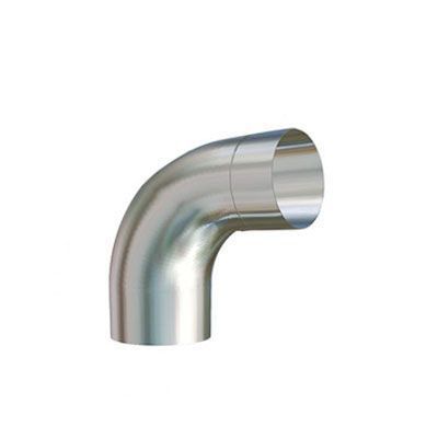 Product image for Lindab 87mm Round 85dg Gutter Pipe Bend - Silver Metallic