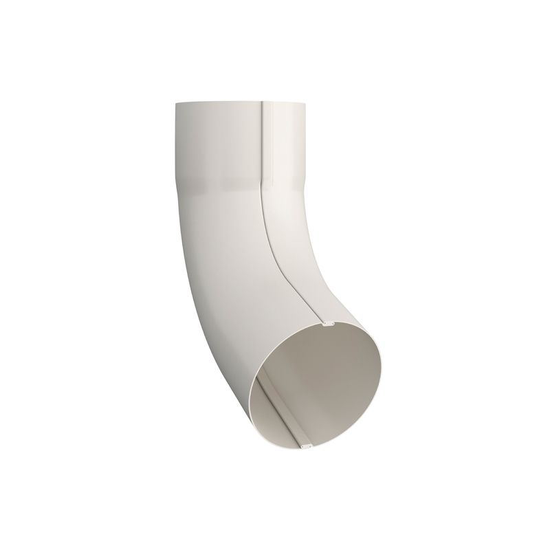 Product image for Lindab 100mm Round Steel 85dg Gutter Pipe Bend - Antique White