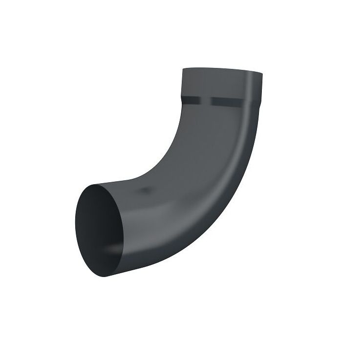 Product image for Lindab 87mm 70dg Pipe Bend with Socket - Anthracite Grey