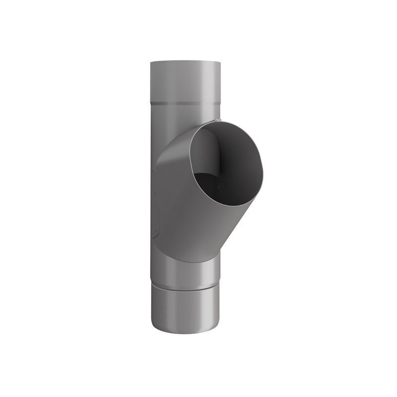 Product image for Lindab 87mm Round Steel Adjustable Branch - Anthracite Metallic