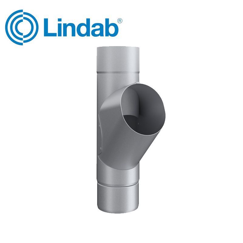 Product image for Lindab 120mm Round Adjustable Branch - Silver Metallic