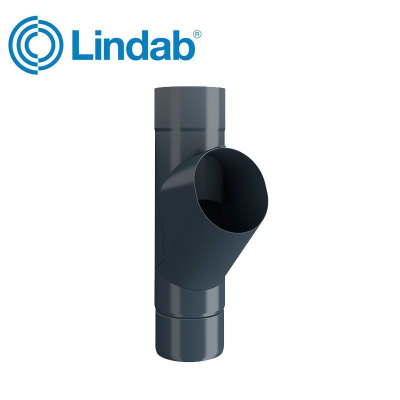 Product image for Lindab 120mm Round Adjustable Branch - Dark Grey