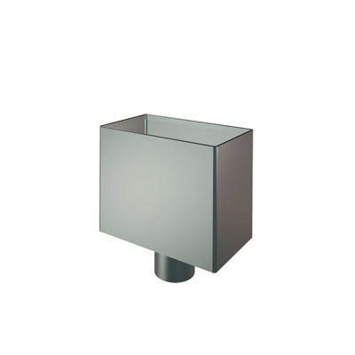 Product image for Lindab 87mm Rectangular Steel Small Water Hopper - Dark Grey