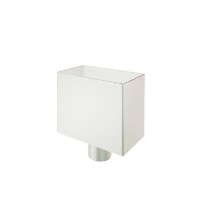 Product image for Lindab 75mm Rectangular Steel Small Water Hopper - Antique White