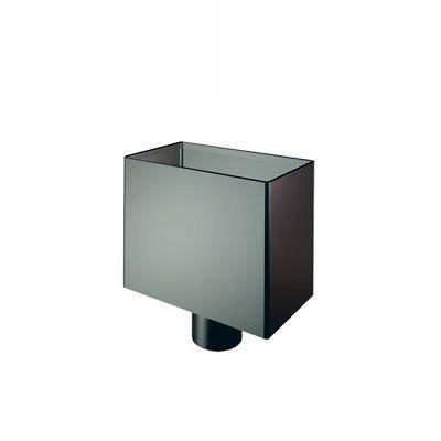 Product image for Lindab 75mm Rectangular Steel Small Water Hopper - Black