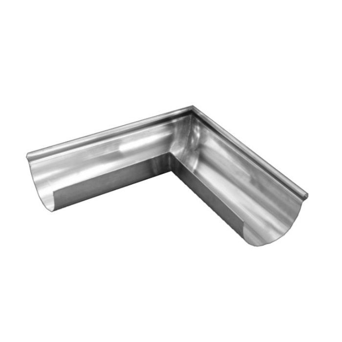 Image of Metal Gutta Stainless Steel 125mm Half Round Gutter External Corner - 135dg