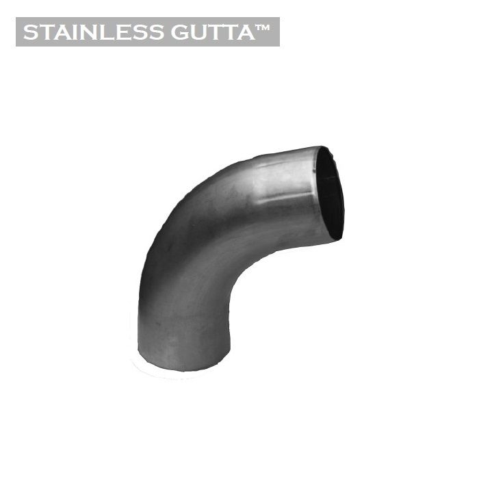 Product image for Metal Gutta Stainless Steel Round 80mm Downpipe Bend - 85dg