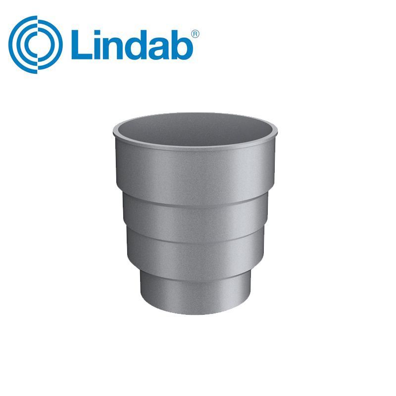 Product image for Lindab HD Polythene Drainage Connector - Silver Metallic