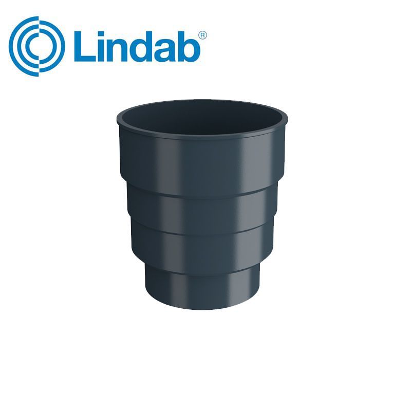 Product image for Lindab HD Polythene Drainage Connector - Dark Grey