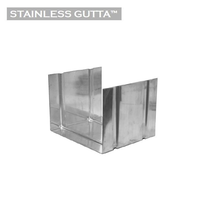 Product image for Metal Gutta Stainless Steel 90mm Box Gutter Union Bracket