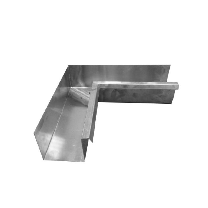 Product image for Metal Gutta Stainless Steel 90mm Box Gutter Internal Corner - 135dg