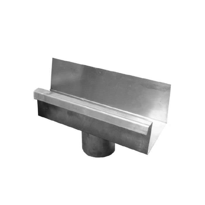 Product image for Metal Gutta Stainless Steel 90mm Box Gutter Running Outlet - 80mm