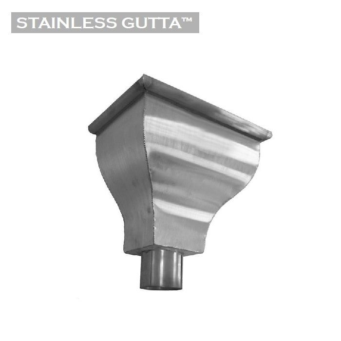 Product image for Metal Gutta Stainless Steel Hopper Head Catherine - 80mm