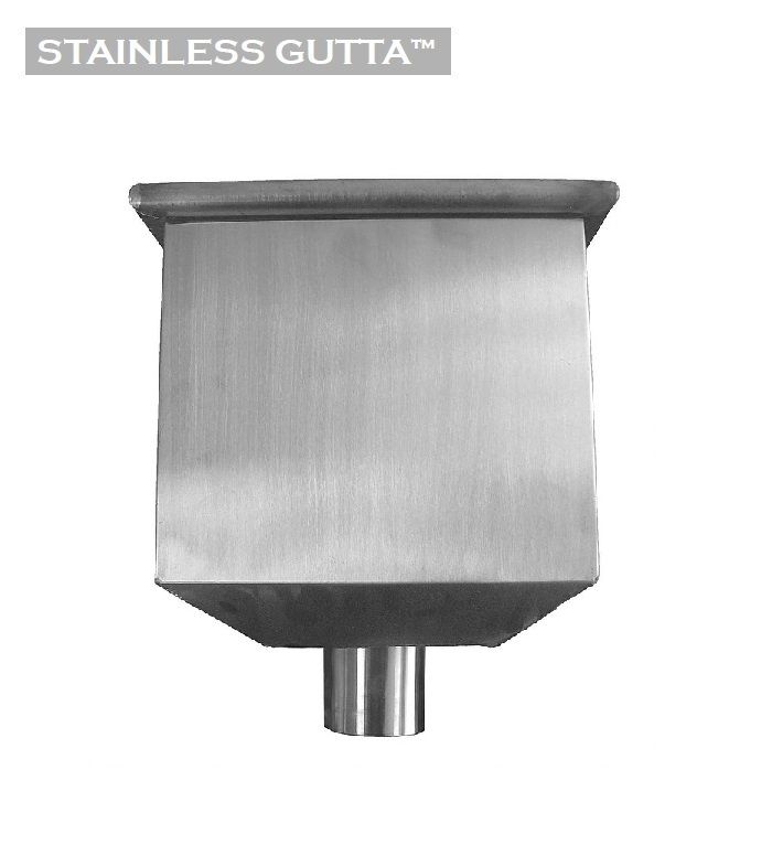 Product image for Metal Gutta Stainless Steel Hopper Head Charlotte - 80mm