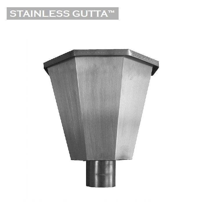 Product image for Metal Gutta Stainless Steel Hopper Head Margaret - 80mm