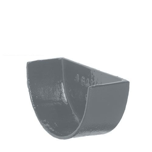 Image of Cast Iron Deep Style Guttering External Stopend 100mm - Primed Finish