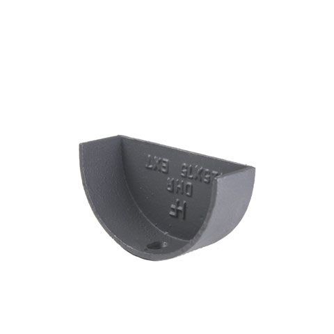 Image of Cast Iron Deep Style Guttering External Stopend 125mm - Primed Finish