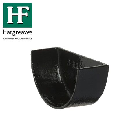Product image for Cast Iron Deep Style Guttering External Stopend 125mm - Black Finish