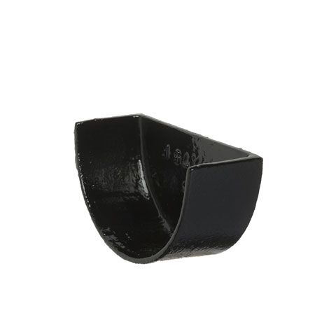 Product image for Cast Iron Deep Style Guttering External Stopend 125mm - Black Finish