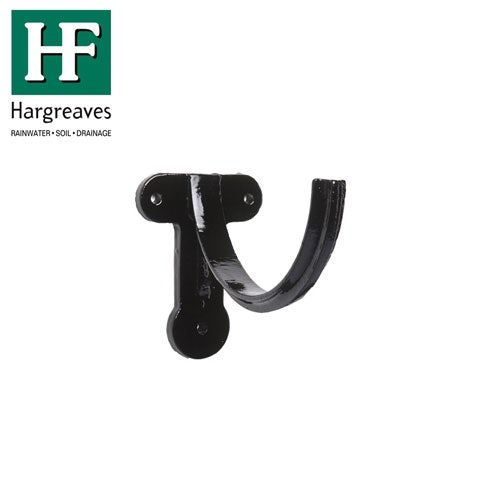 Product image for Cast Iron Deep Style Guttering Fascia Bracket 125mm - Black Finish