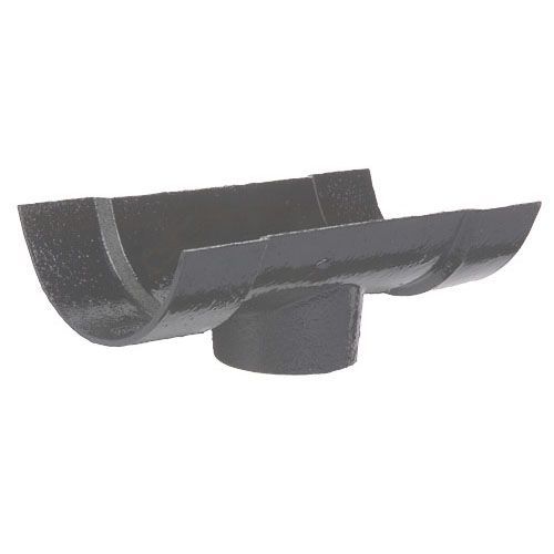 Product image for Cast Iron Half Round Guttering Running 125x65mm Outlet - Primed Finish