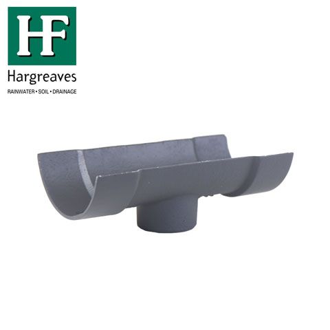 Product image for Cast Iron Half Round Guttering Running 150x75mm Outlet - Primed Finish