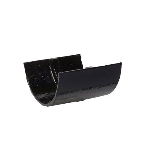 Product image for Cast Iron Half Round Guttering Union Joint - 100mm Black Finish