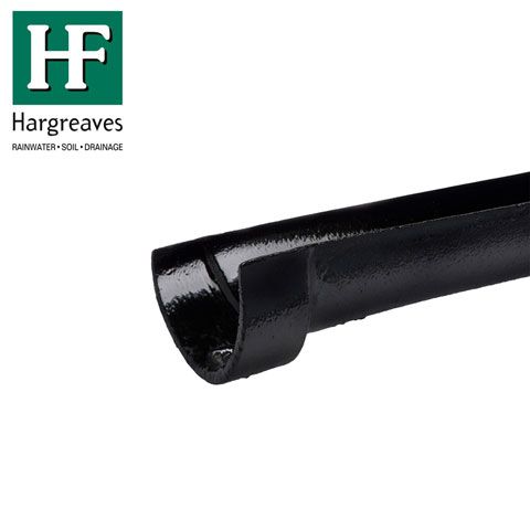 Product image for Cast Iron Deep Style Guttering Length 1.8m - 100mm Black Finish