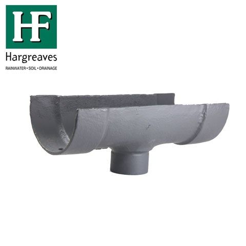 Product image for Cast Iron Deep Style Guttering Running 125x75mm Outlet - Primed Finish