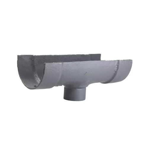 Product image for Cast Iron Deep Style Guttering Running 125x75mm Outlet - Primed Finish